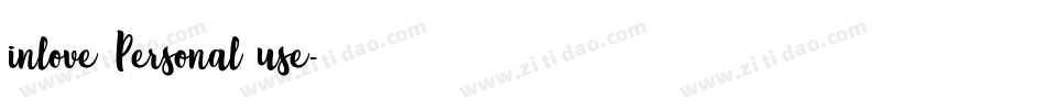 inlove Personal use字体转换